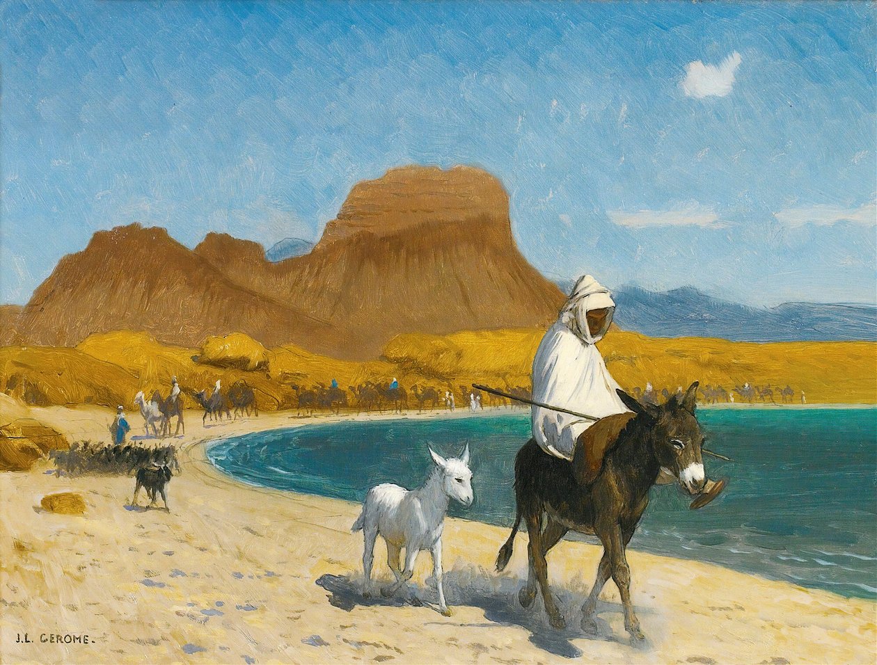 Akaba Gulf (öljy kankaalle) tekijältä Jean Leon Gerome
