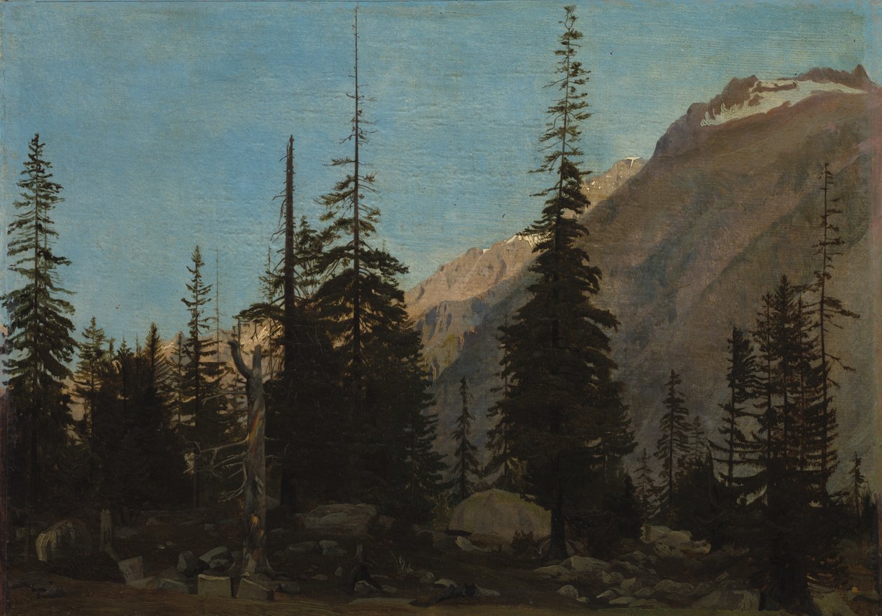 Alppien maisema: Handegg, Sveitsi, 1850-luku. tekijältä Jean Leon Gerome