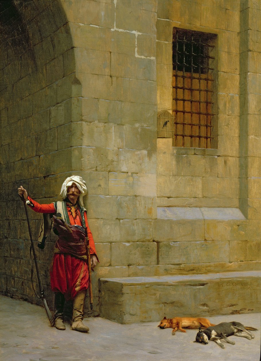 Arnaut ja koirat tekijältä Jean Leon Gerome