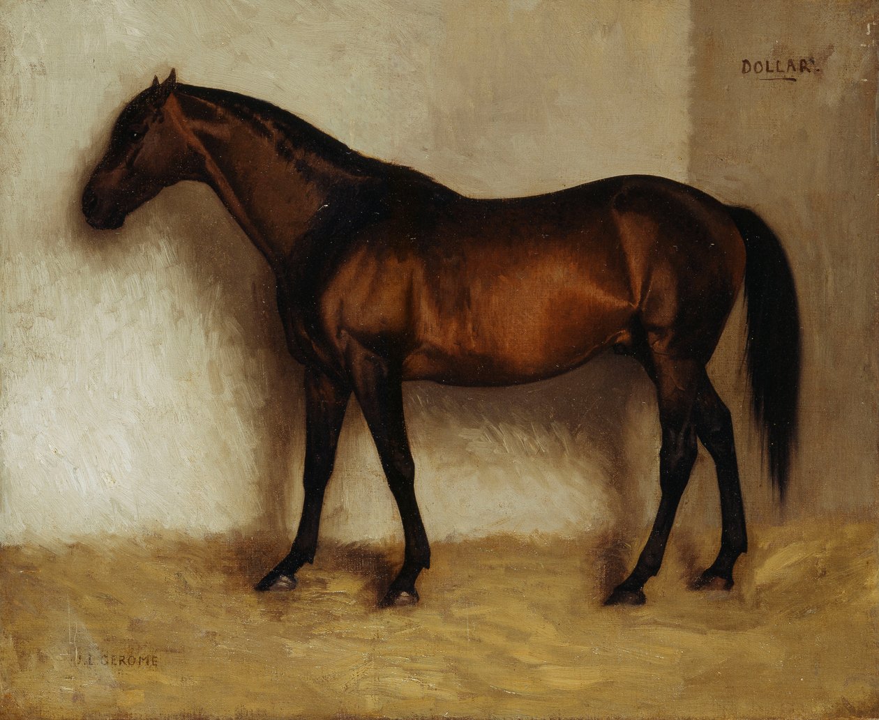 Dollari, Lahden metsästäjä löysässä laatikossa, tekijältä Jean Leon Gerome