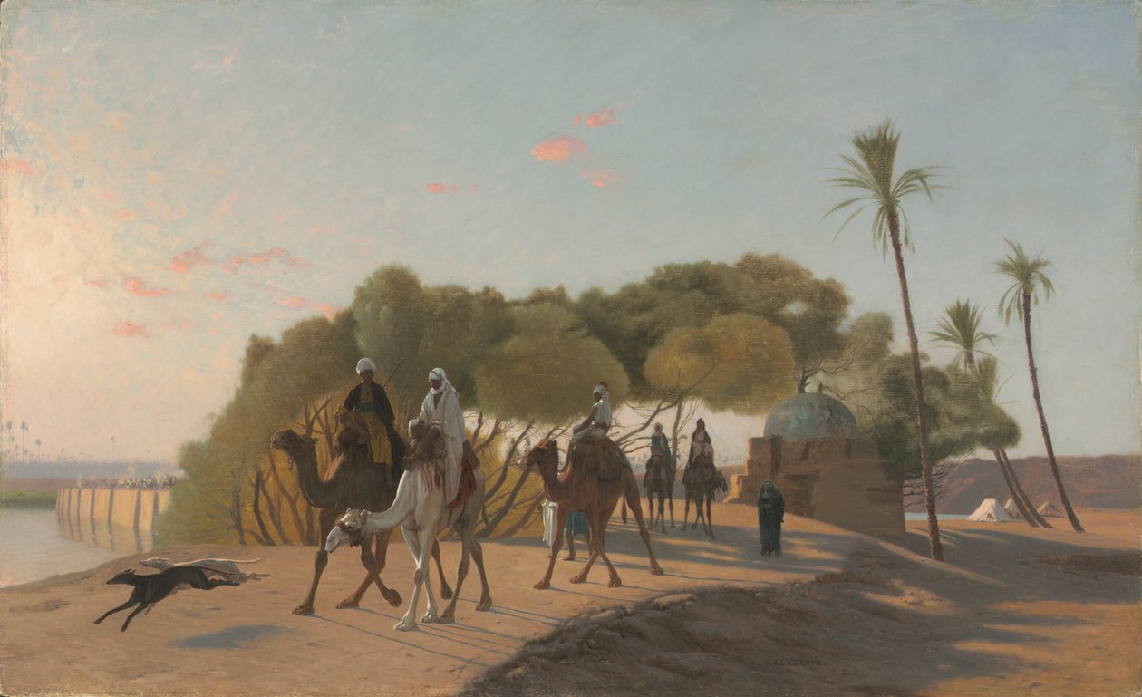 Leaving the Oasis, 1880. tekijältä Jean Leon Gerome