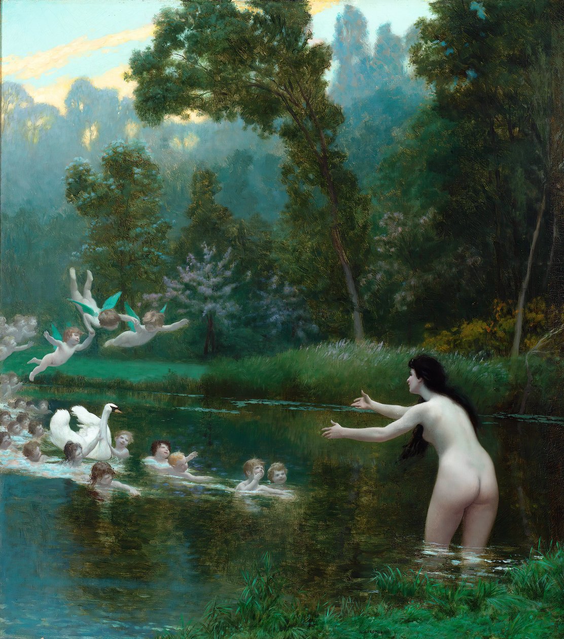 Leda ja joutsen tekijältä Jean Leon Gerome