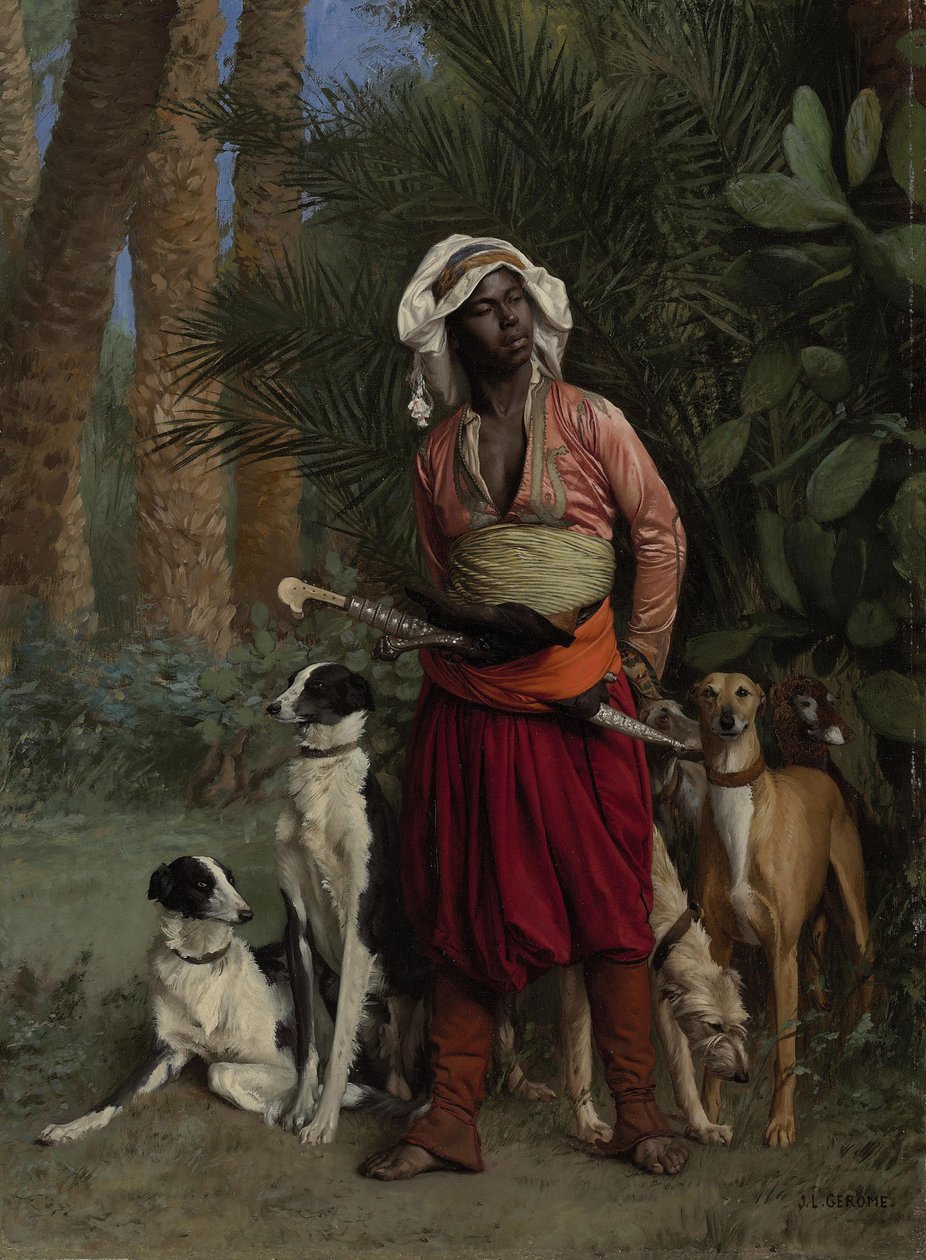 Koirien mestari (öljy kankaalle) tekijältä Jean Leon Gerome