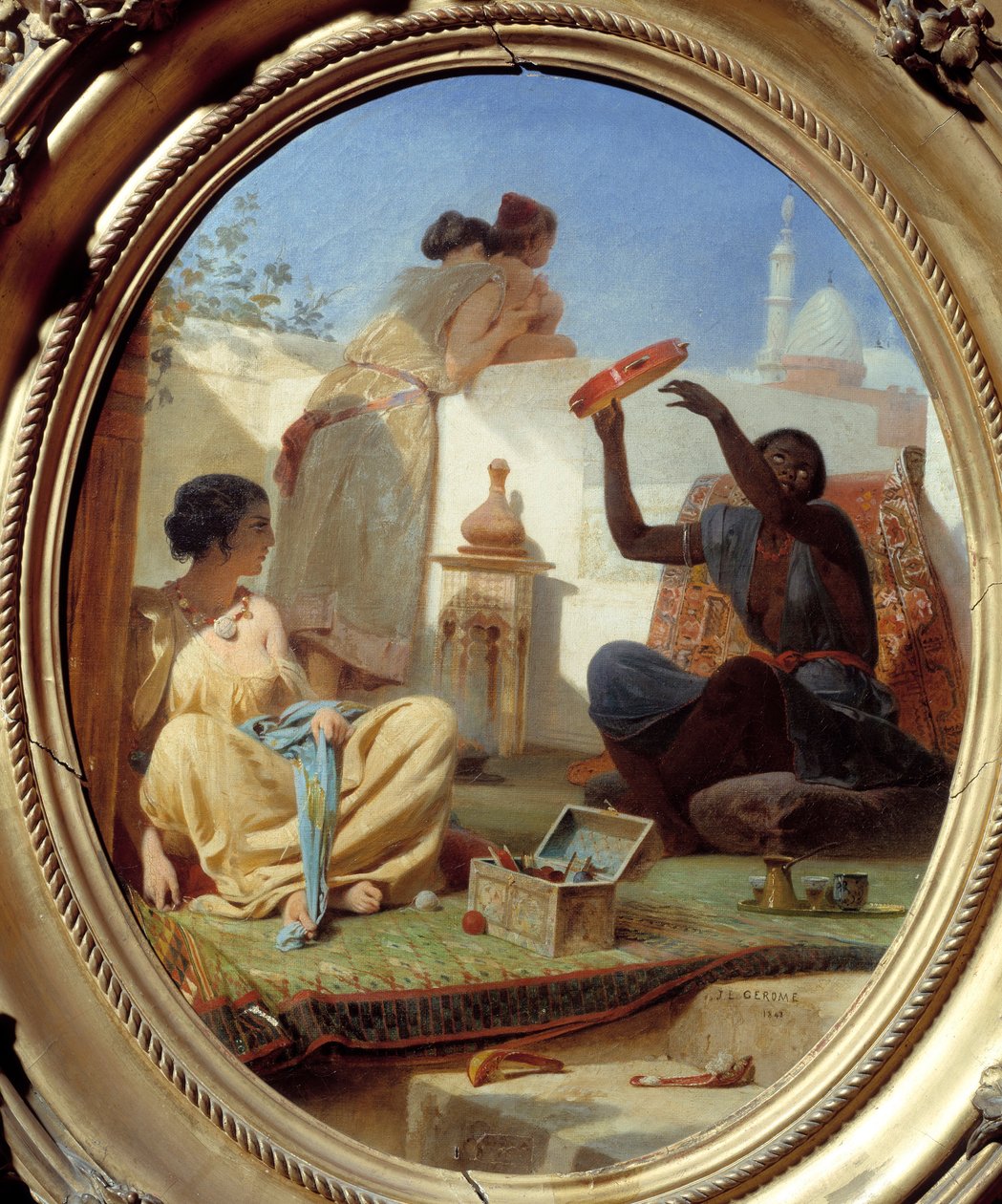 Terassilla. Jean Leon Geromen (1824-1904) maalaus tekijältä Jean Leon Gerome