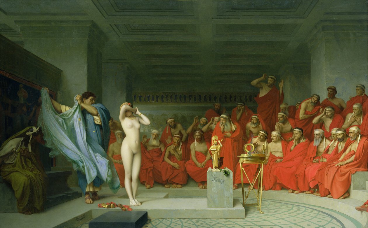 Phryne ennen Areopagia tekijältä Jean Leon Gerome
