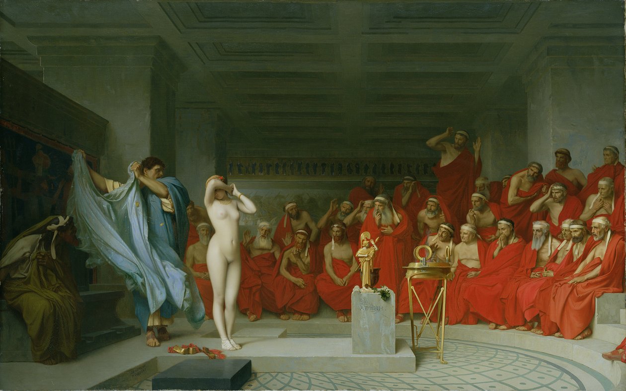 Phryne ennen areopagusta tekijältä Jean Leon Gerome