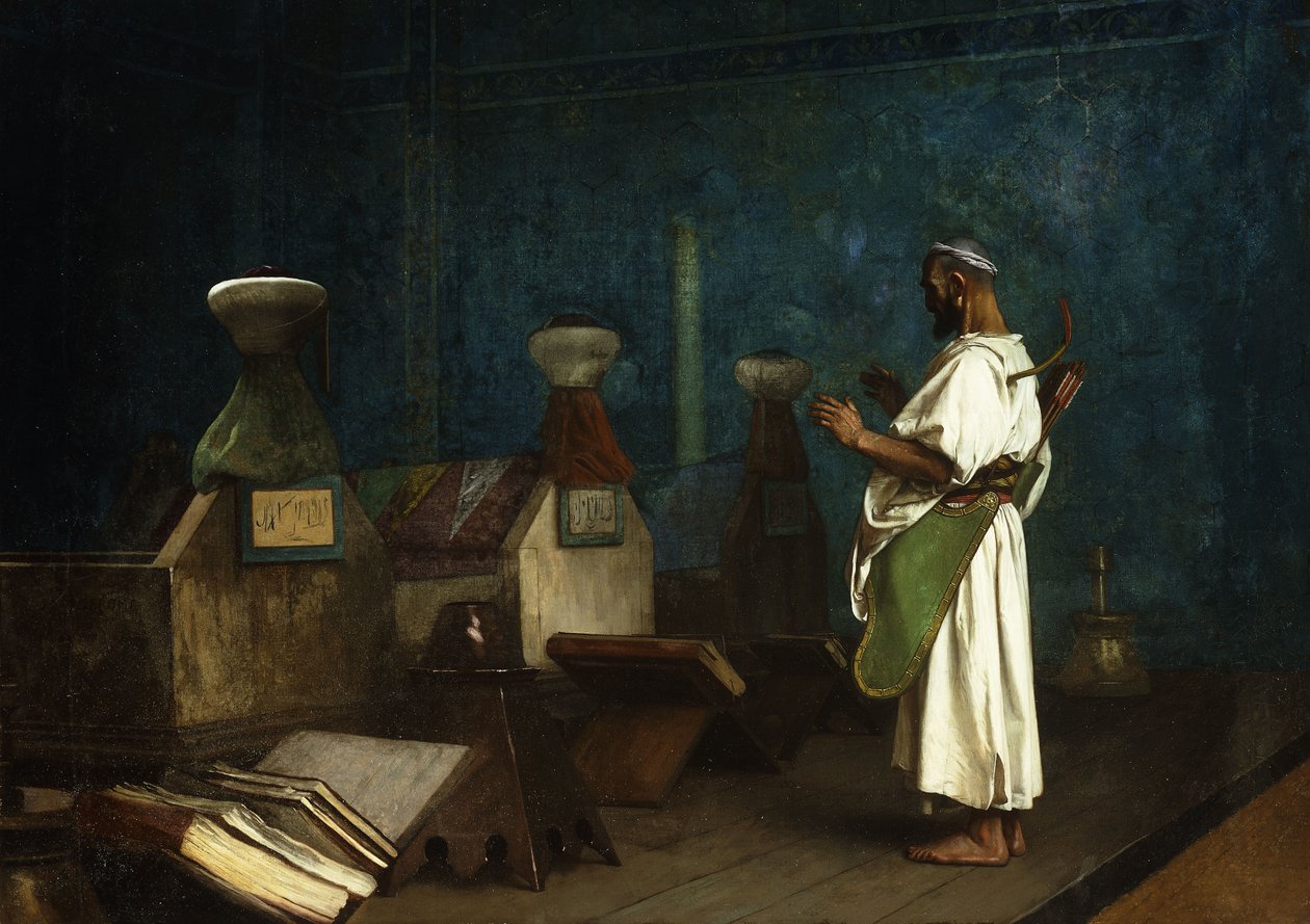 Rukous sulttaanin haudalla; Le Tombeau des Kalifes a Brousse, 1878 tekijältä Jean Leon Gerome