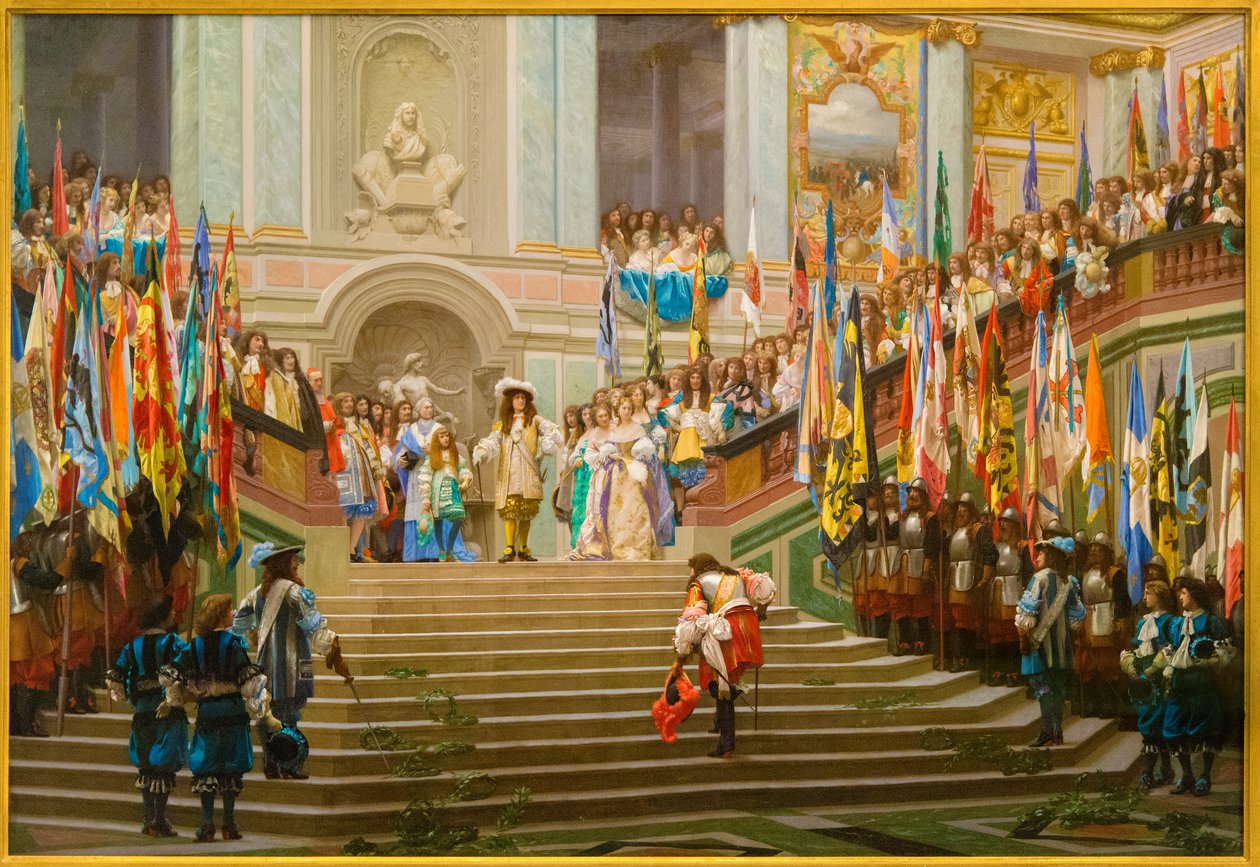 Louis 2 de Bourbon Conden vastaanotto sanoi kuningas Louis 14 a Versailles