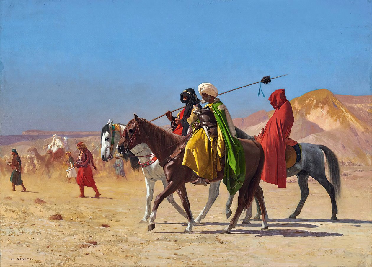 Ratsastajat ylittävät aavikon tekijältä Jean Leon Gerome