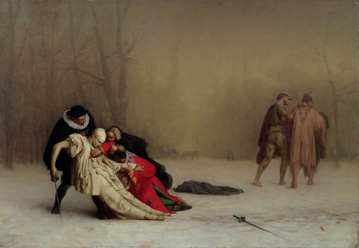 Kaksintaistelu naamiaisen jälkeen tekijältä Jean Leon Gerome