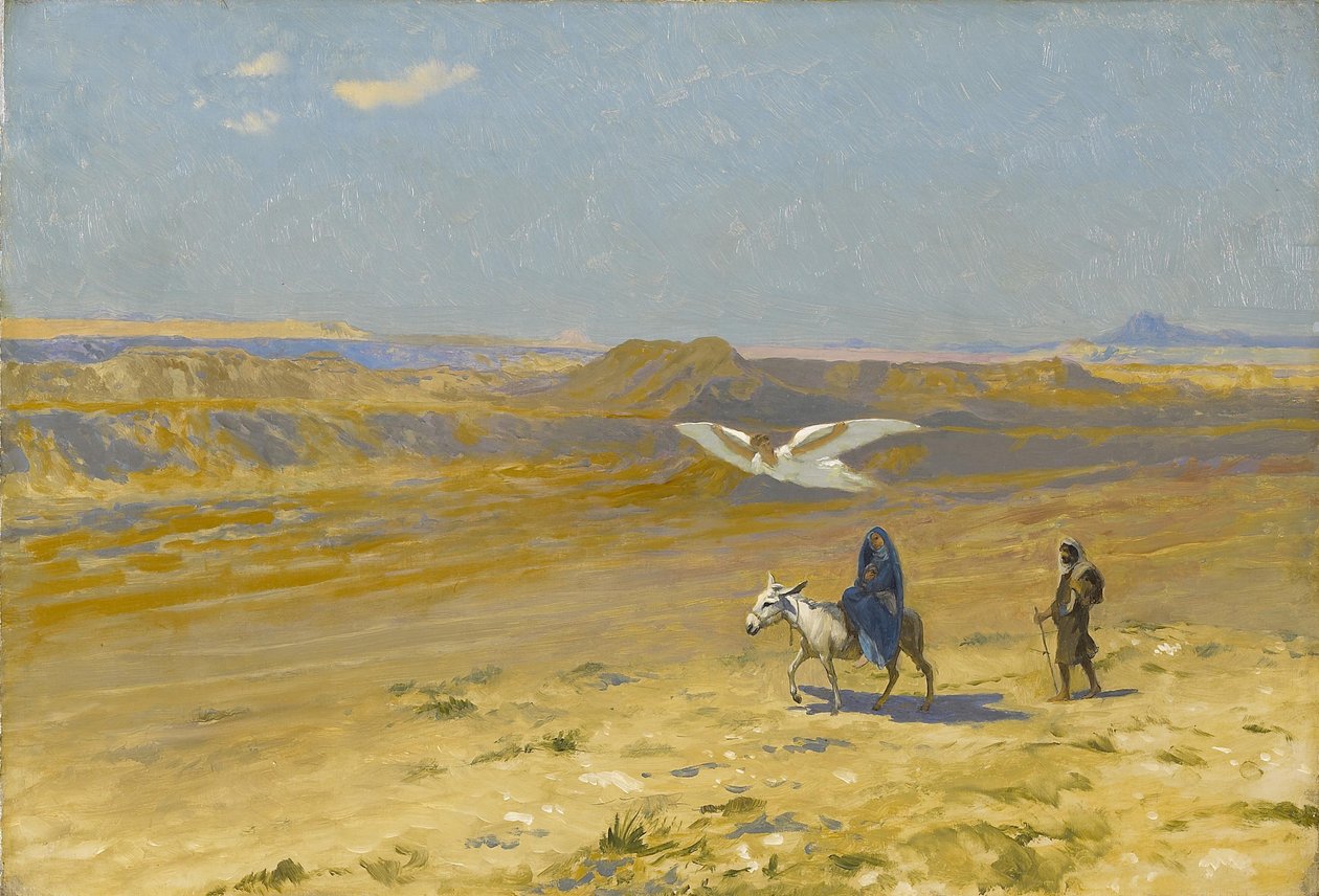 Lento Egyptiin, 1890-luku. tekijältä Jean Leon Gerome