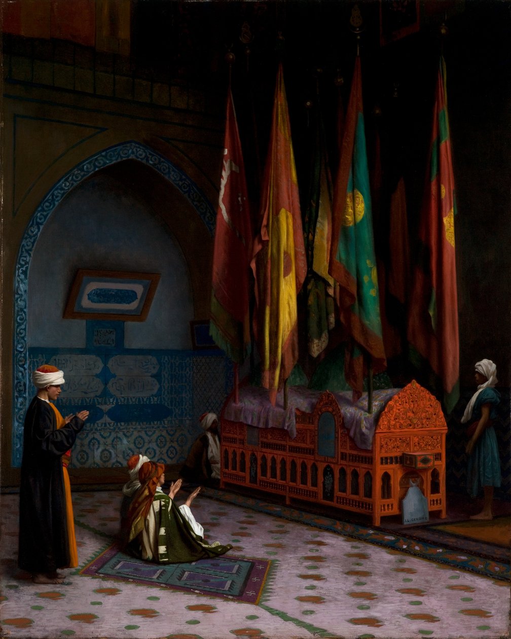 Vartija sulttaanin haudalla, noin 1880 (öljy kankaalle) tekijältä Jean Leon Gerome