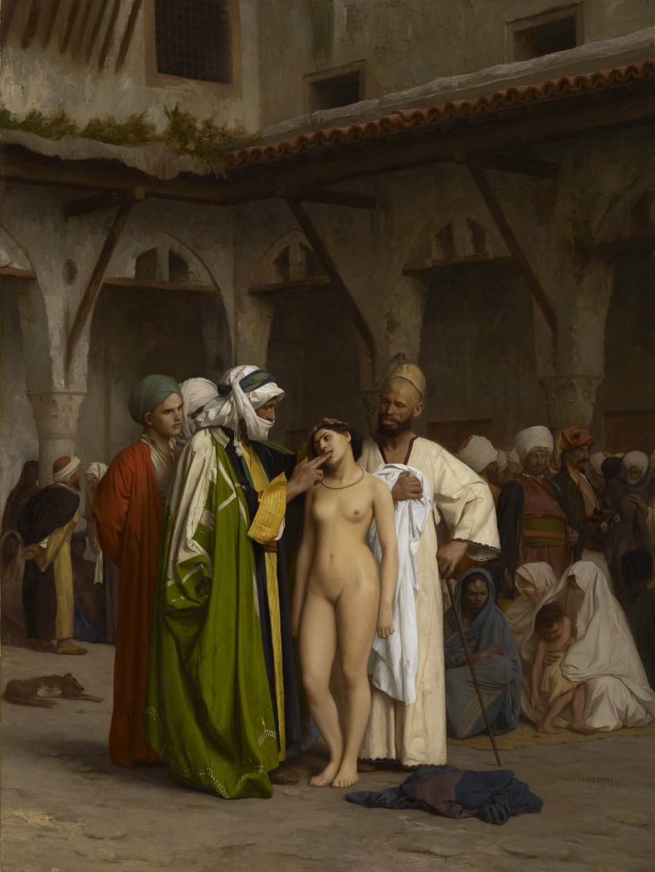 Orjamarkkinat tekijältä Jean Leon Gerome