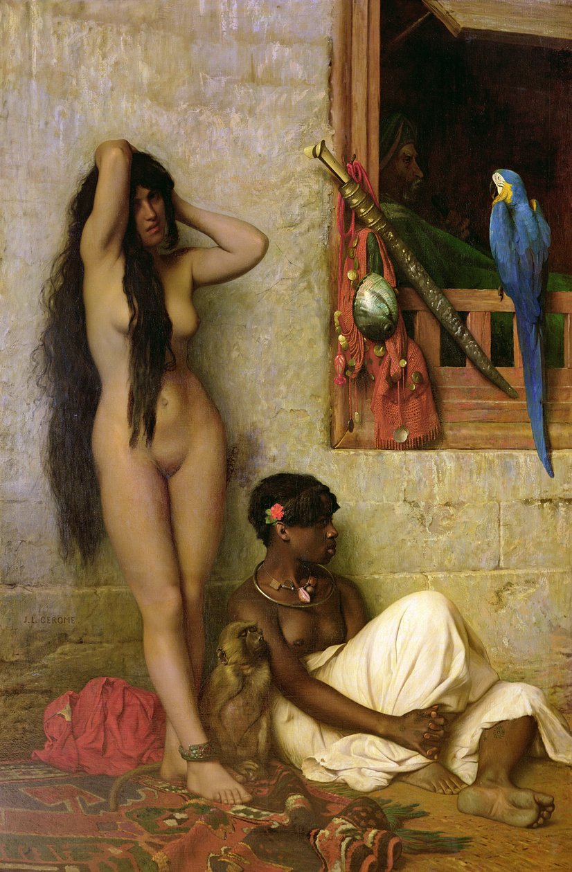 Orja myytävänä, 1873 tekijältä Jean Leon Gerome