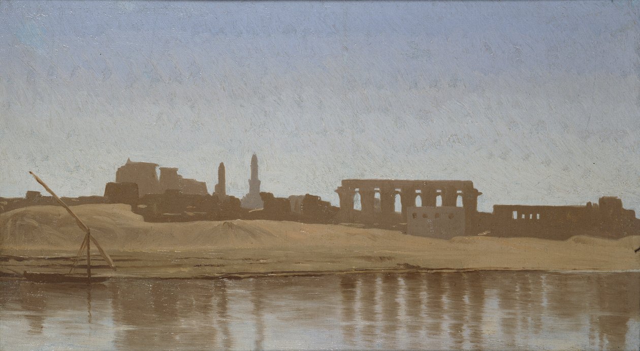 Näkymä Niilille Luxorissa, 1857 tekijältä Jean Leon Gerome
