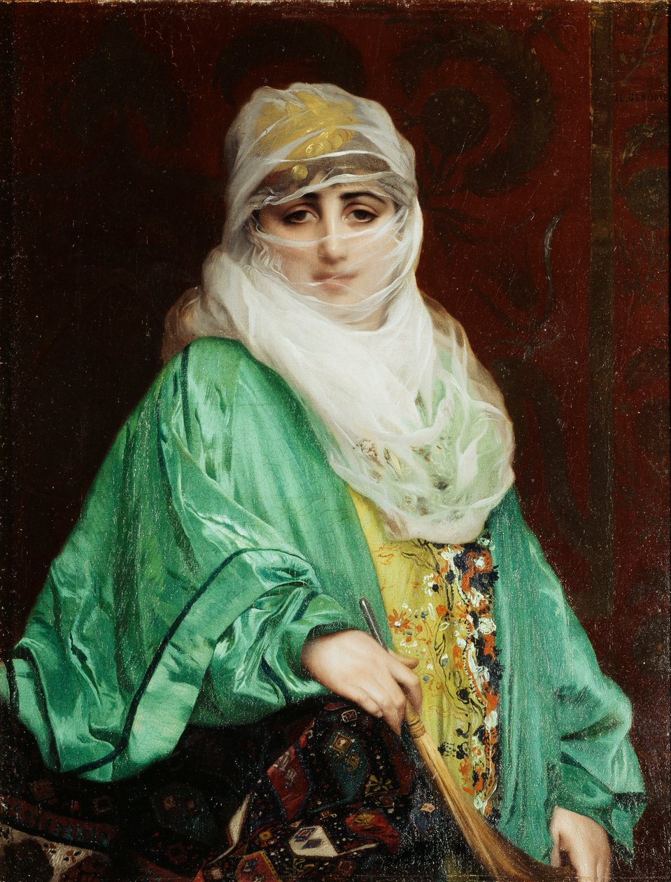 Nainen Konstantinopolista, seisomassa, n. 1876 tekijältä Jean Leon Gerome