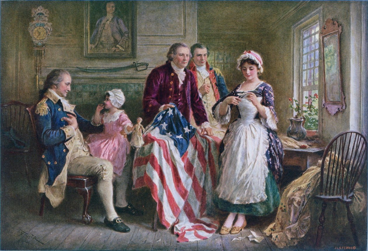 Betsy Ross 1777 tekijältä Jean Leon Gerome Ferris