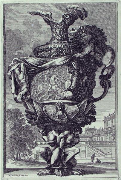 Puutarhaveistos, julkaistu noin vuonna 1670 (kaiverrus) (ks. myös 172935). tekijältä Jean Lepautre