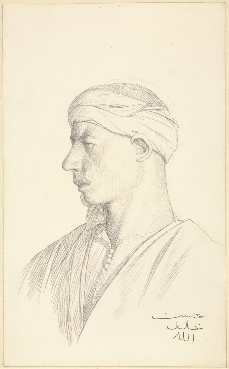 Muotokuva egyptiläisestä Fellahista tekijältä Jean Leon Gerome