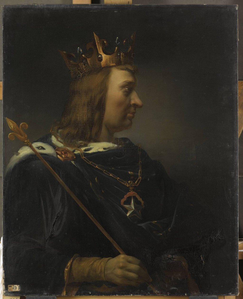Ranskalainen:  Jean II, dit le Bon, roi de France (1319-1364) Johannes II, nimeltään hyvä, Ranskan kuningas (1319-1364). tekijältä Jean Leonard Lugardon