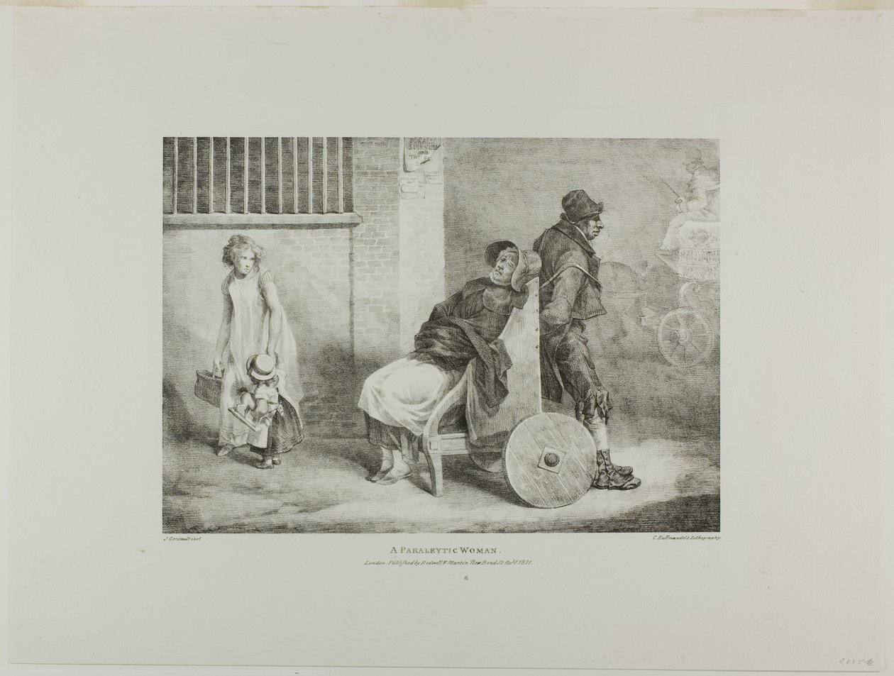 A Paraleytic Woman, levy 9 eri aiheista, jotka on piirretty elämästä ja kivestä (The English Suite). tekijältä Jean Louis André Théodore Géricault