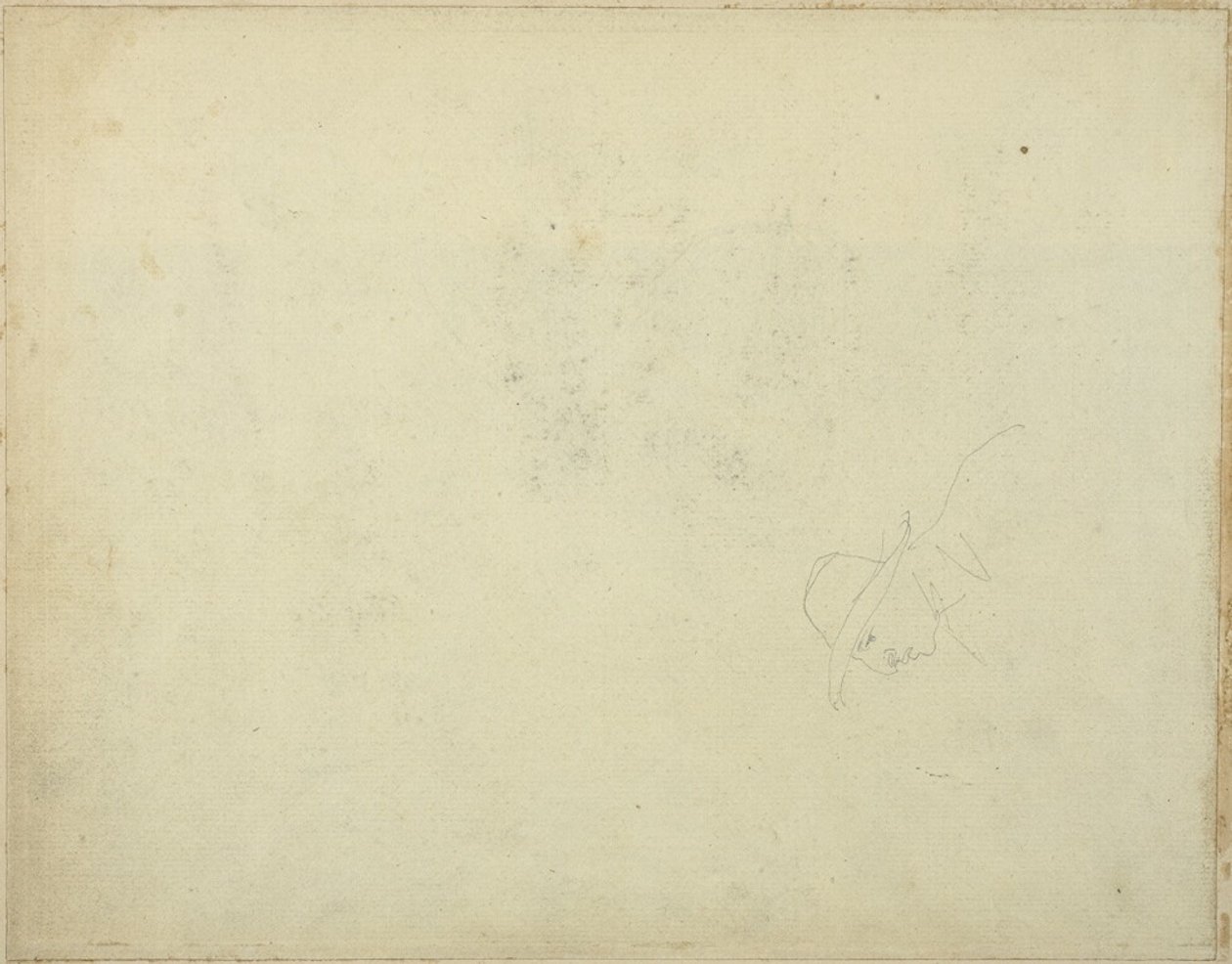 Karikatyyri miehestä, jolla on leveälahkeinen hattu tekijältä Jean Louis André Théodore Géricault