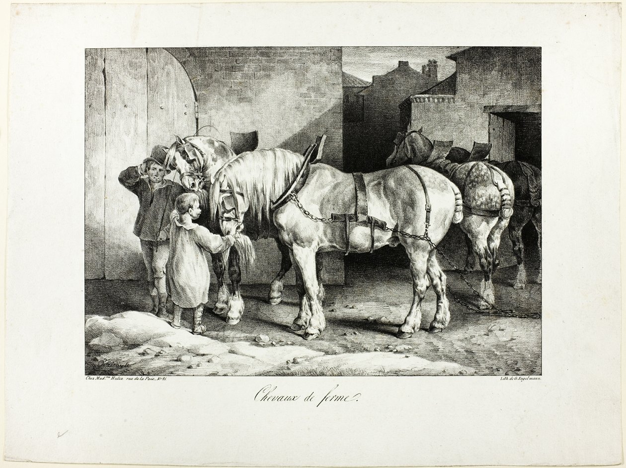 Maatilan hevoset tekijältä Jean Louis André Théodore Géricault