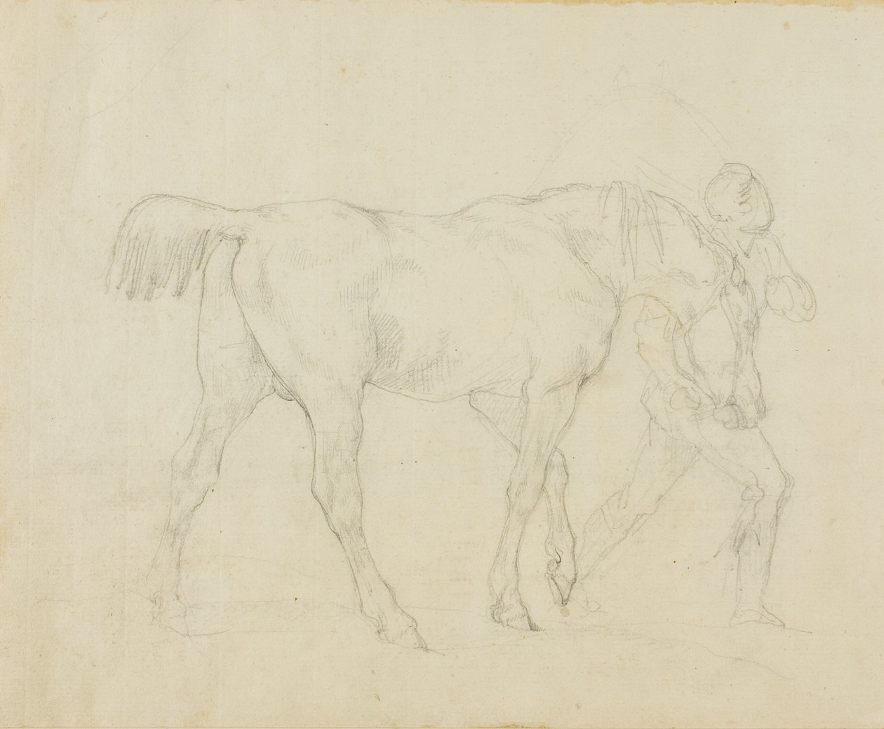 Hevosenhoitaja johtaa hevosta tekijältä Jean Louis André Théodore Géricault