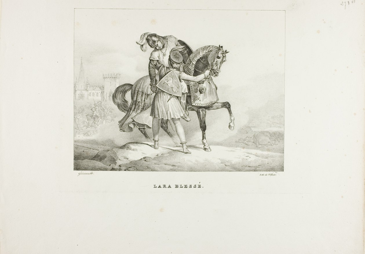 Lara haavoittunut tekijältä Jean Louis André Théodore Géricault