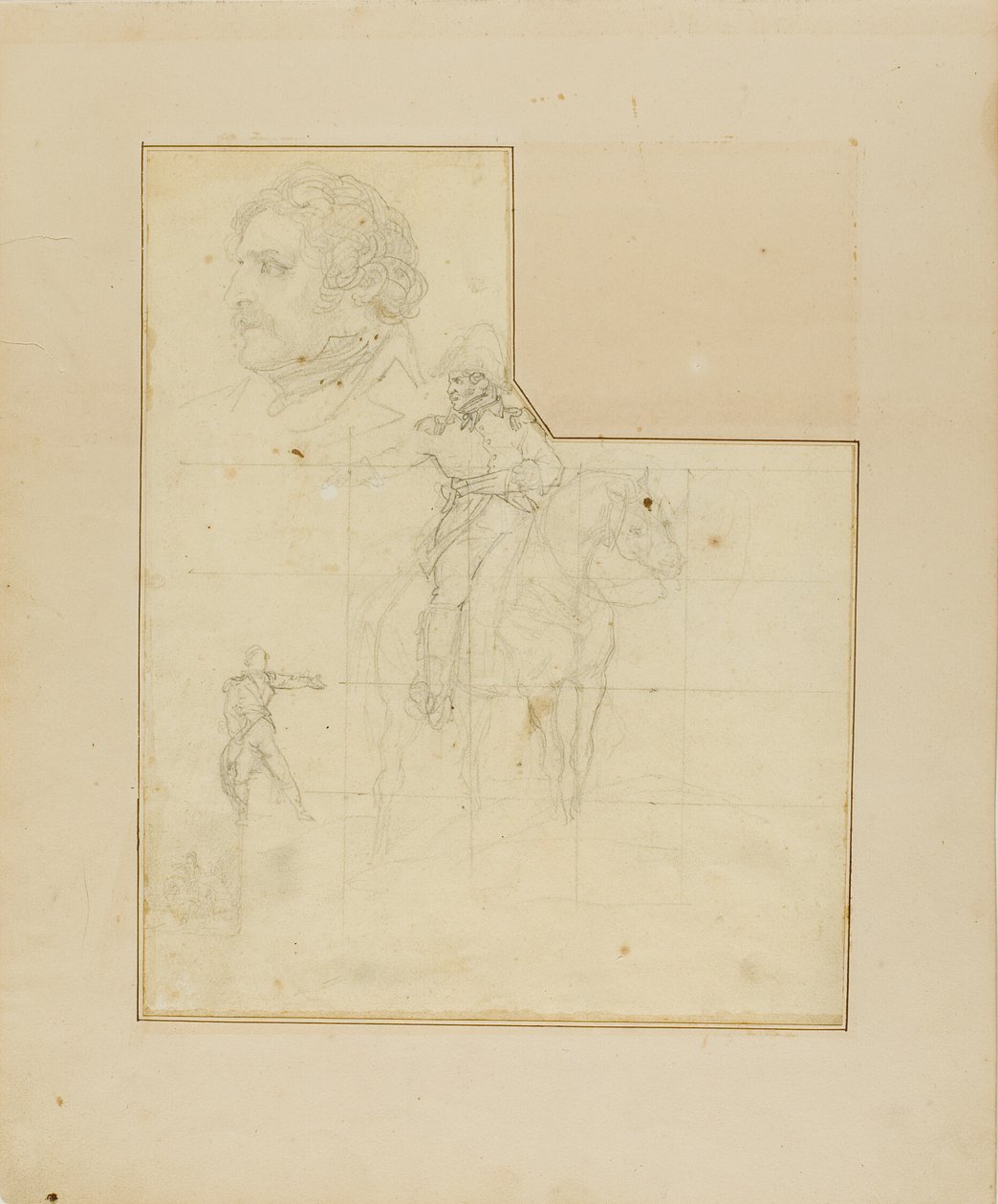 Ratsuupseeri ja muita luonnoksia tekijältä Jean Louis André Théodore Géricault