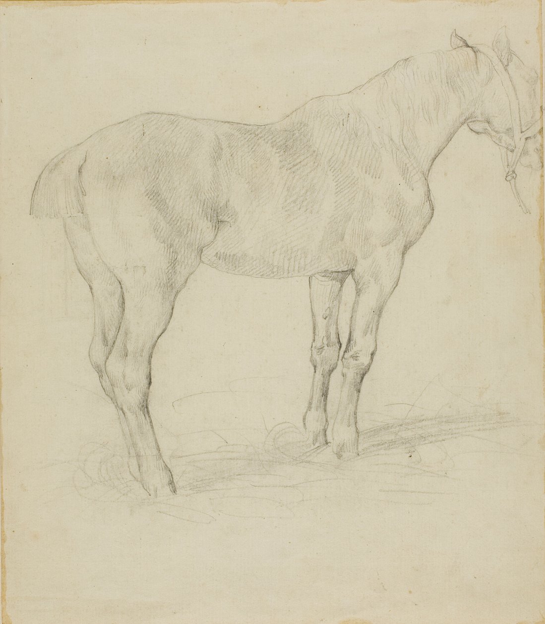 Seisova hevonen tekijältä Jean Louis André Théodore Géricault