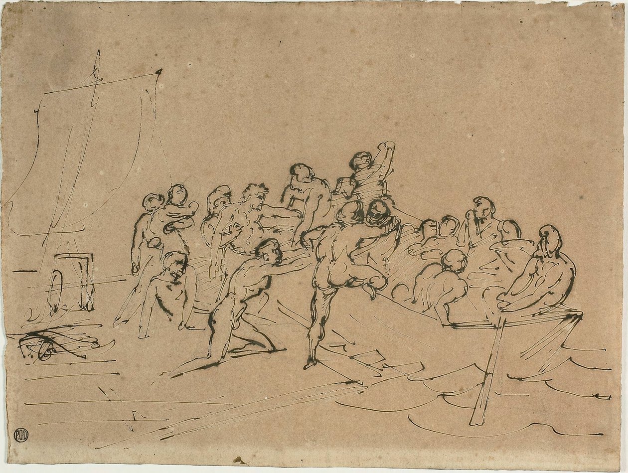 Meduusan lautan eloonjääneiden pelastaminen tekijältä Jean Louis André Théodore Géricault