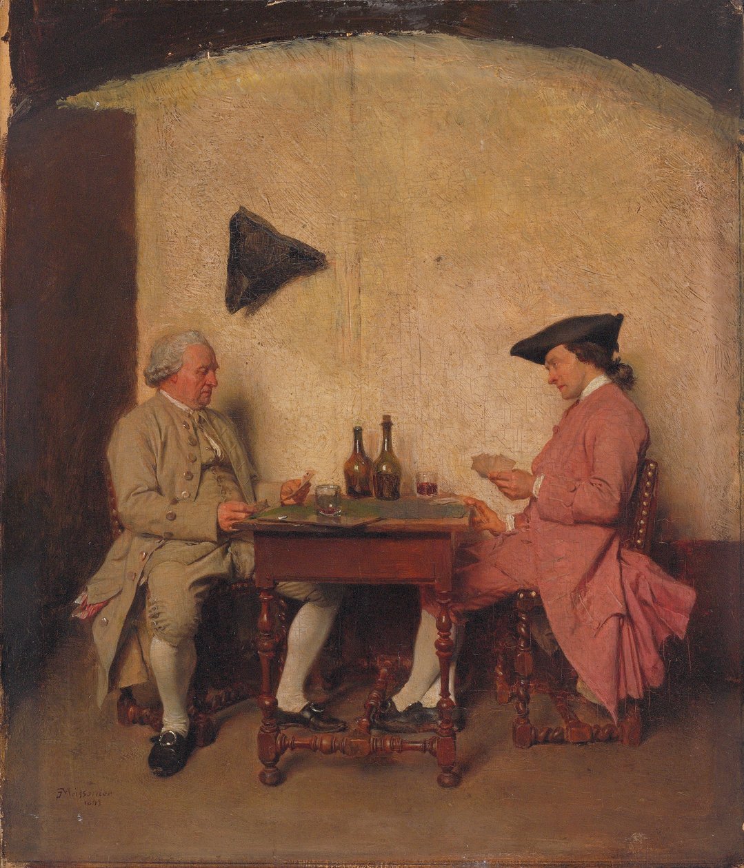 Kortinpelaajat, 1865 tekijältä Jean Louis Ernest Meissonier