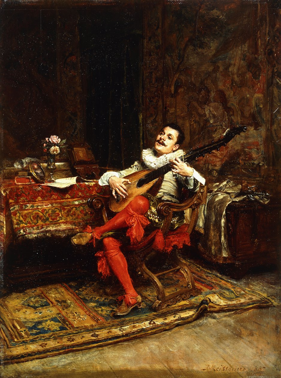 Luuttisoittaja, 1887 tekijältä Jean Louis Ernest Meissonier