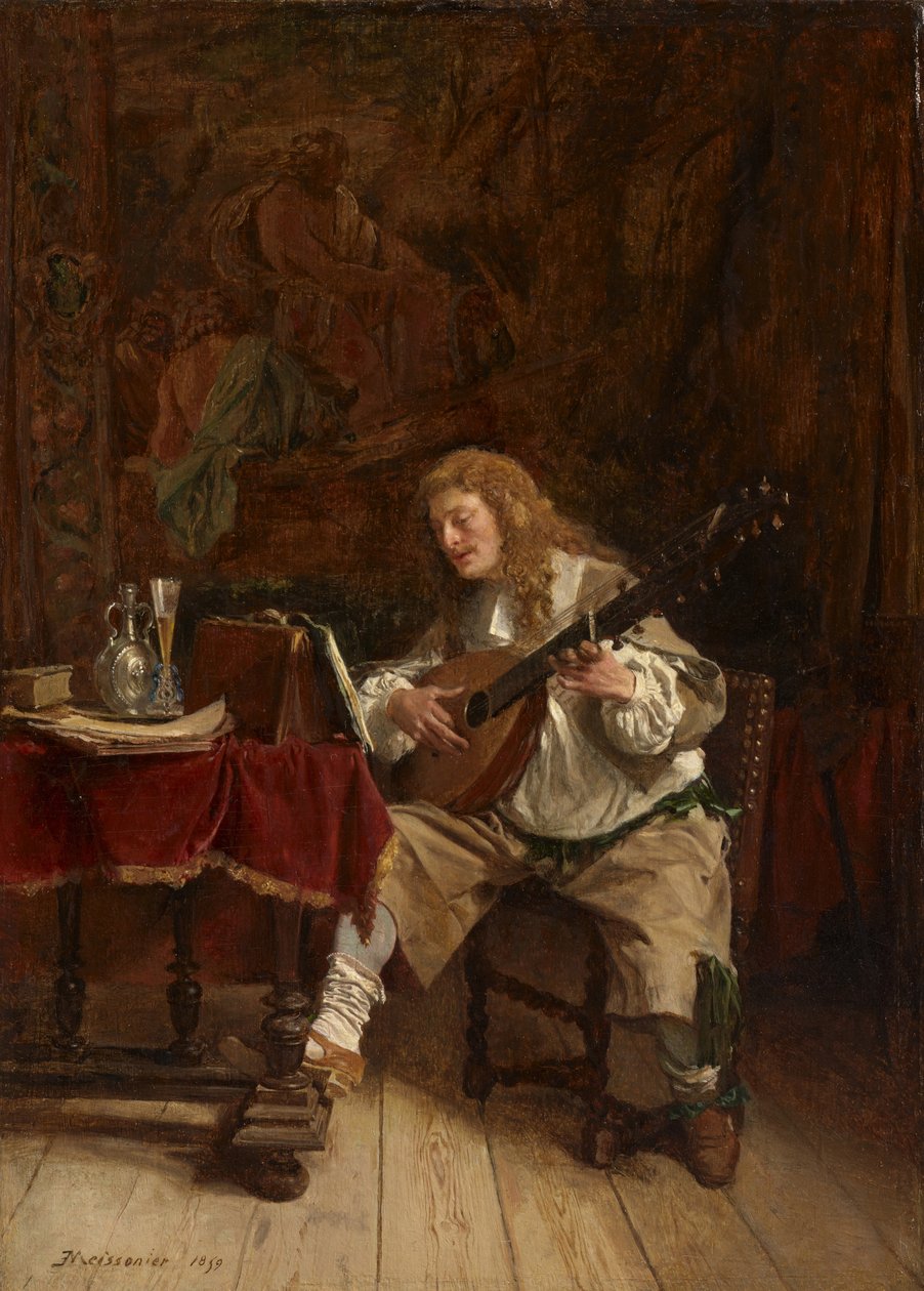 Muusikko, 1859 tekijältä Jean Louis Ernest Meissonier