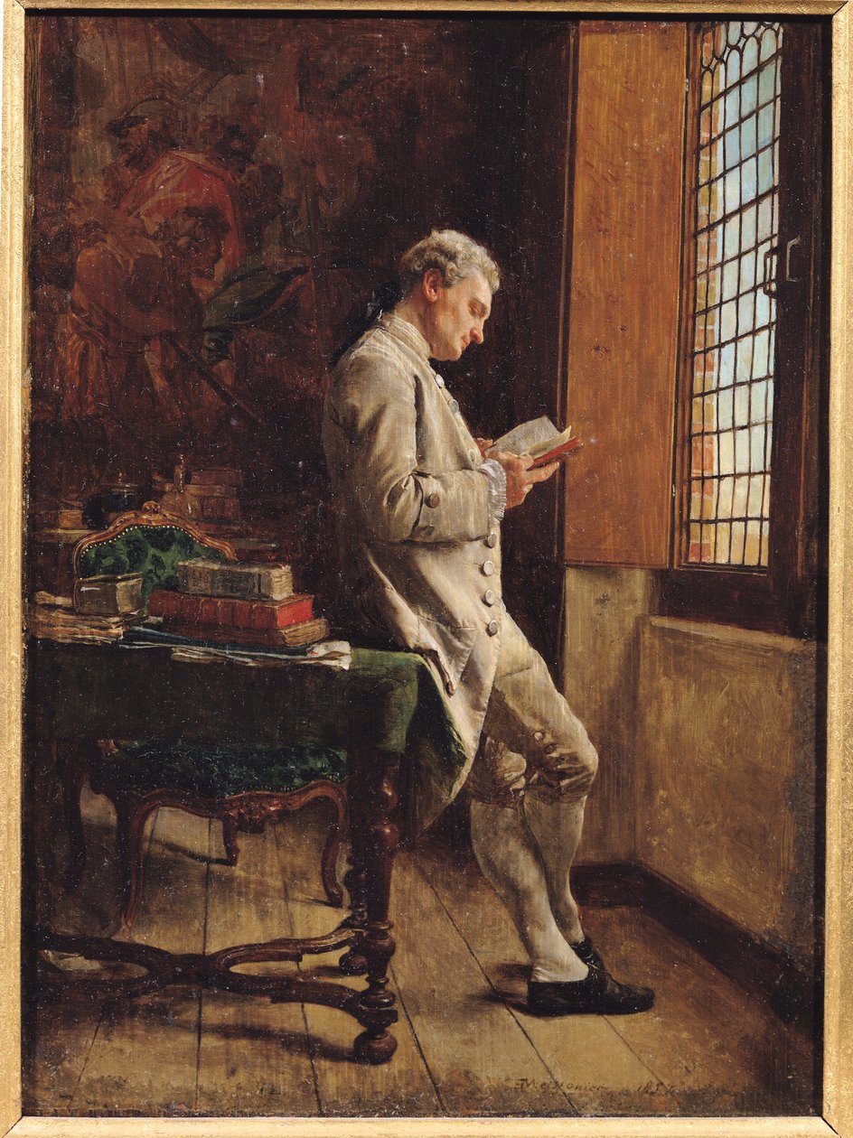 Valkoinen lukija, 1857 tekijältä Jean Louis Ernest Meissonier