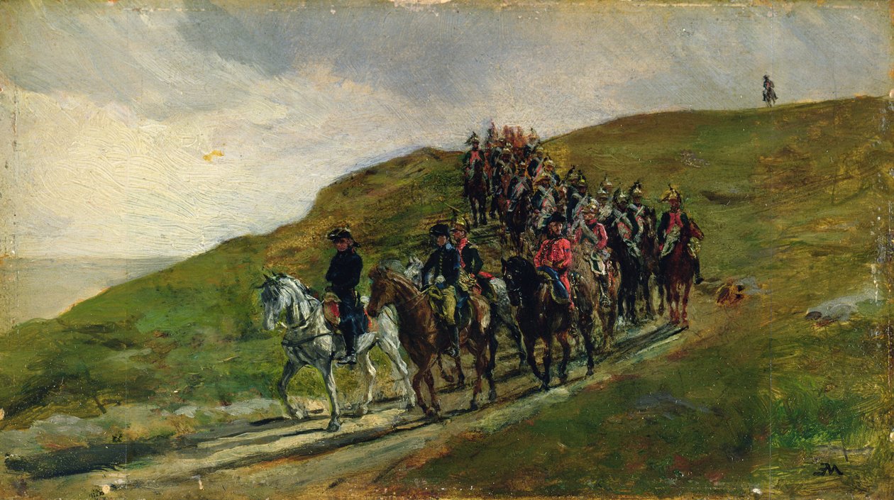 Armeijan etuvartija (öljy paneelissa) tekijältä Jean Louis Ernest Meissonnier