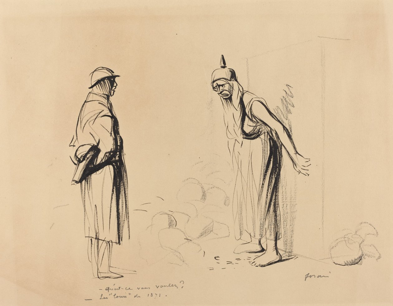 -Mitä haluat? - "Louis" vuodelta 1871 tekijältä Jean Louis Forain