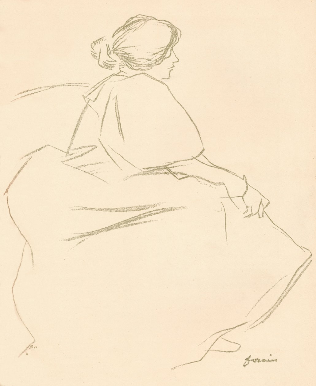 A Study In Crayon, c1872-1898, 1898 tekijältä Jean Louis Forain