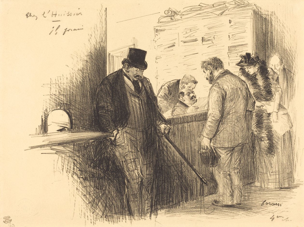 Ulosottomiehen luona tekijältä Jean Louis Forain