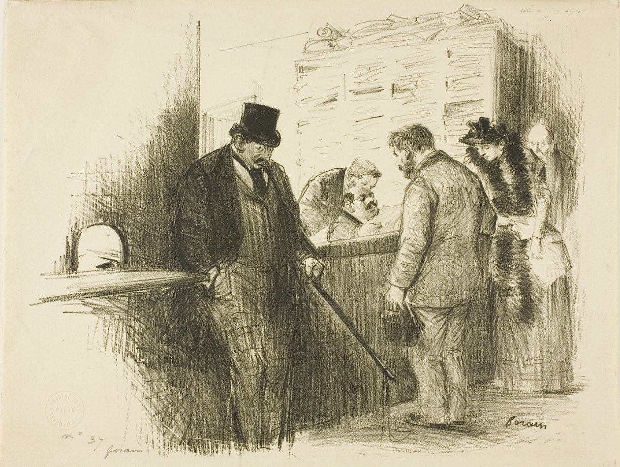 ulosottomiehen luona tekijältä Jean Louis Forain