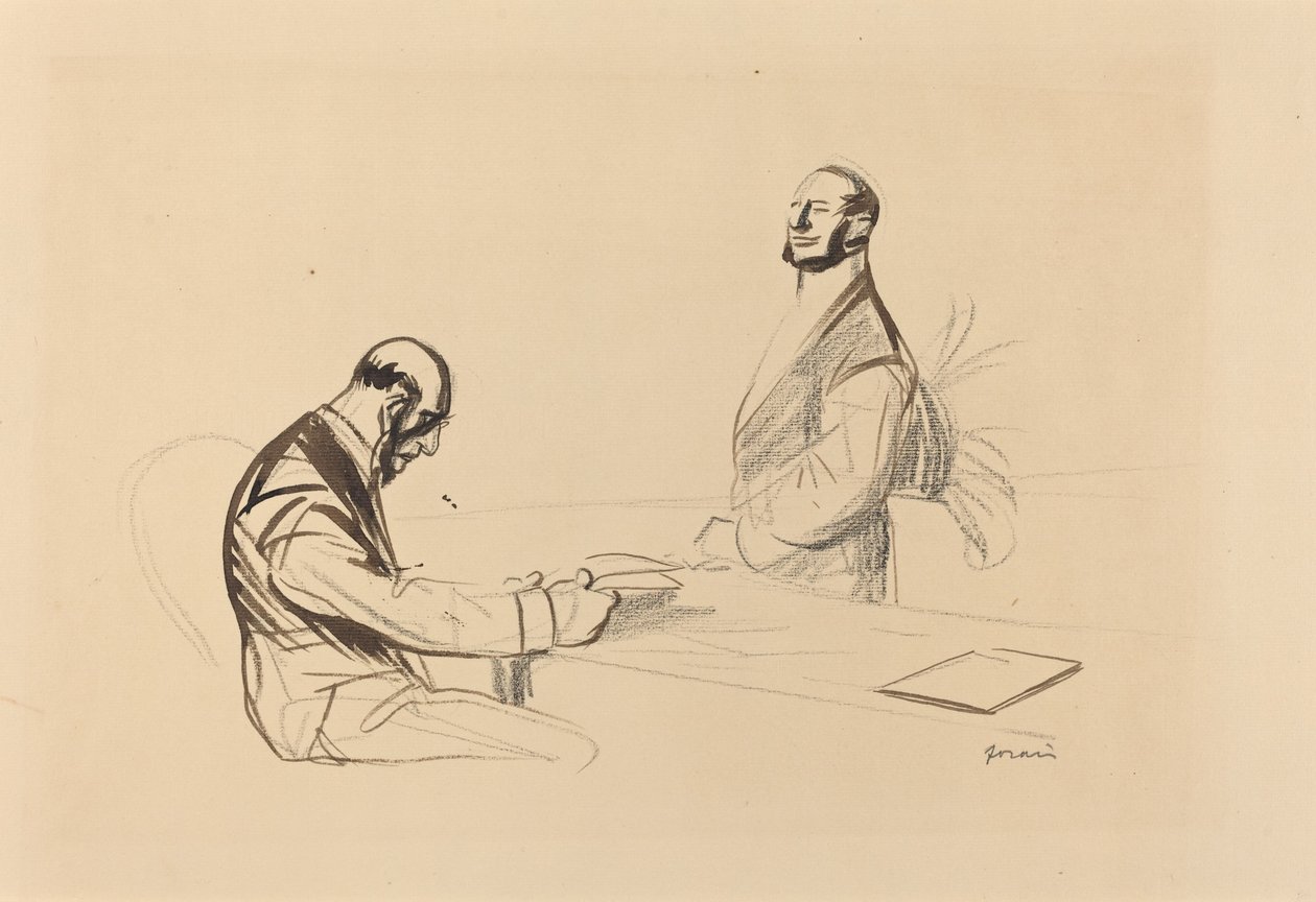 Konferenssissa, c. 1919. tekijältä Jean Louis Forain