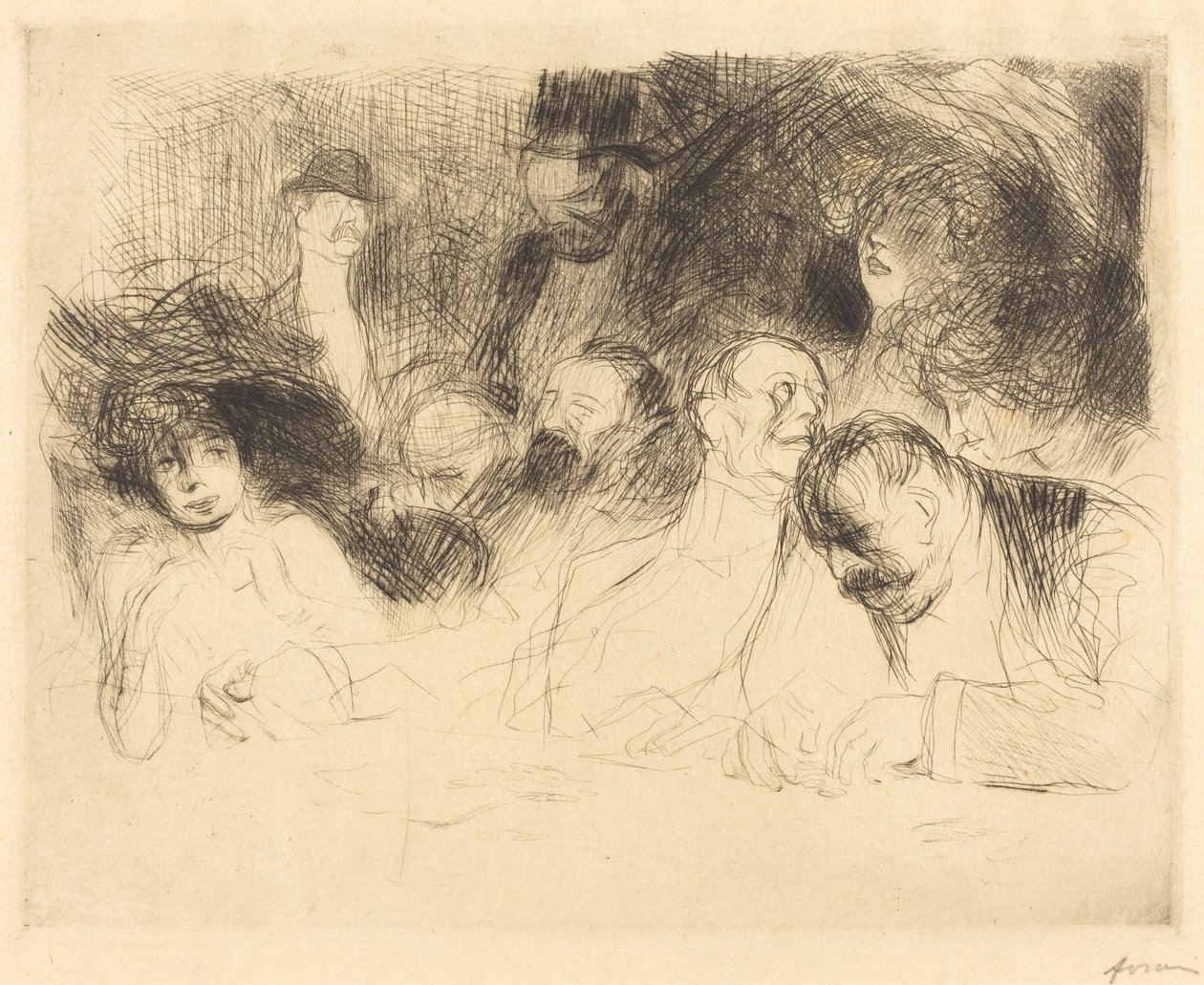 Pelipöydässä (ensimmäinen lautanen) tekijältä Jean Louis Forain