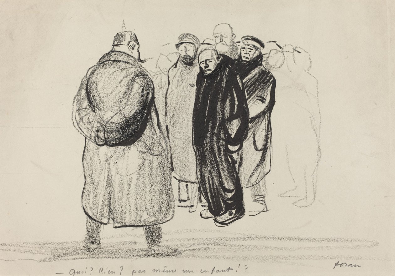 tyhjin käsin. Zeppelinin miehistö, luultavasti 1915. tekijältä Jean Louis Forain