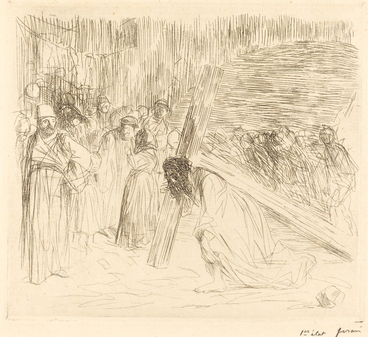 Kristus kantaa ristiä (viides levy) tekijältä Jean Louis Forain