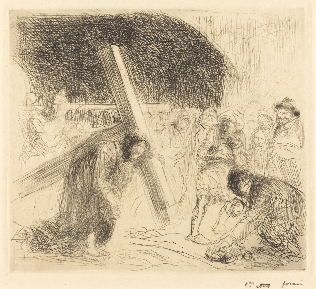 Kristus kantaa ristiä (seitsemäs levy) tekijältä Jean Louis Forain