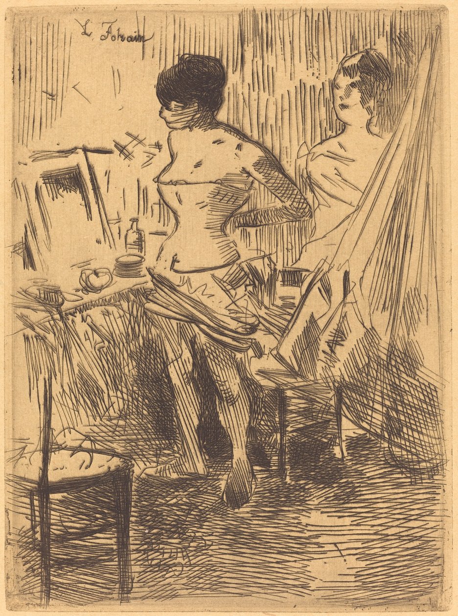 Tanssijat pukuhuoneessaan tekijältä Jean Louis Forain