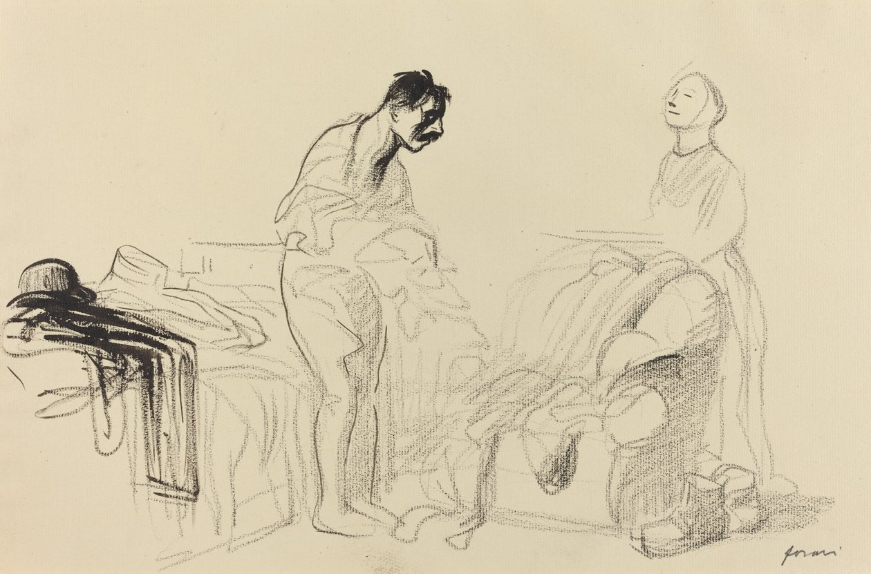 Erotettu asepalveluksesta, n. 19141919. tekijältä Jean Louis Forain