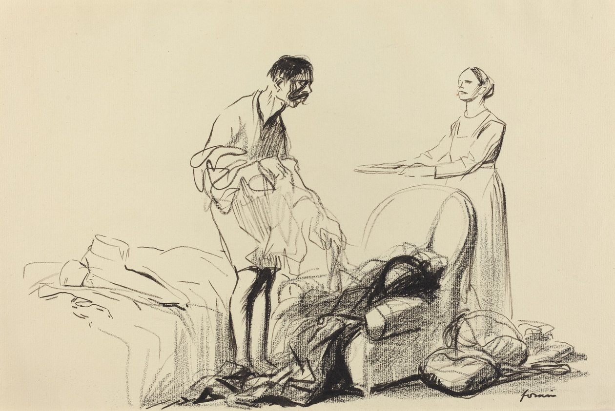 Erotettu asepalveluksesta, n. 19141919. tekijältä Jean Louis Forain