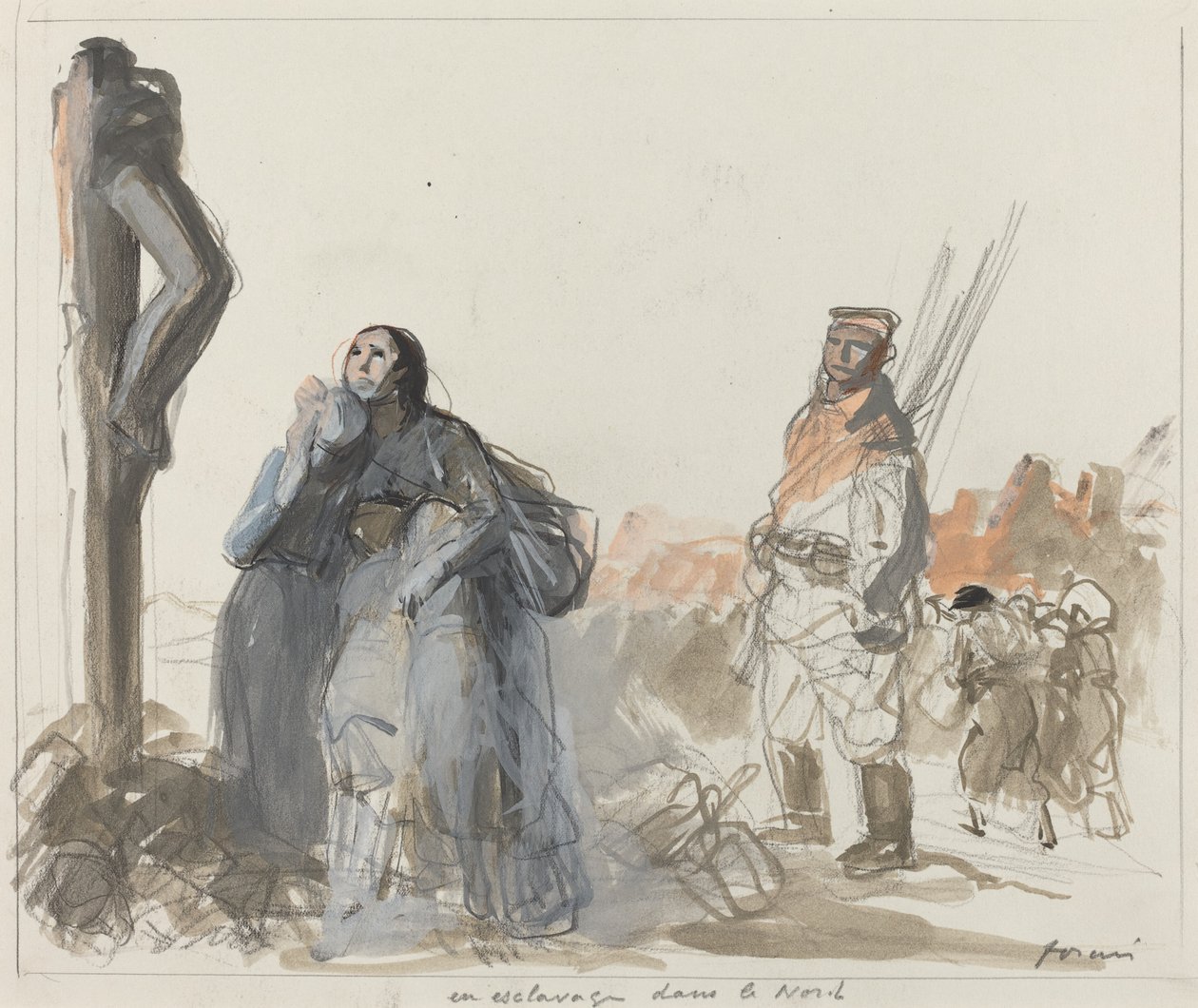 Orjuutettu pohjoisessa, n. 19141919. tekijältä Jean Louis Forain
